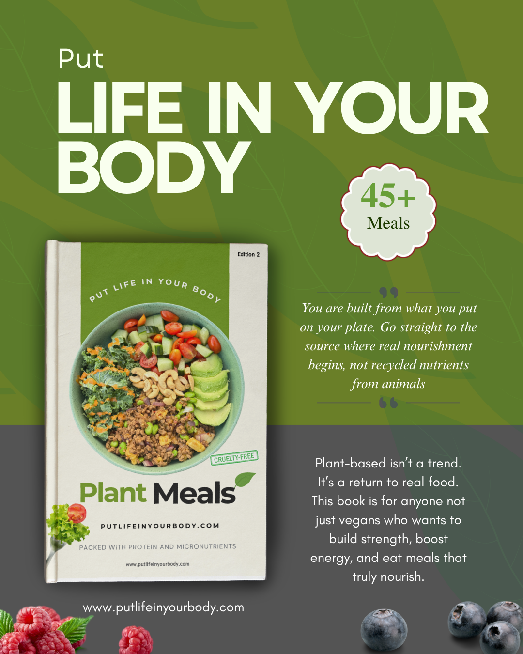 Put Life in Your Body Recipe e-Book (2nd Edition)